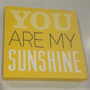 Yellow 'You Are My Sunshine' Wall Art